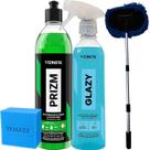 Kit Prizm Glazy Espanador Retratil Limpeza 4 em 1 Removedor de Chuva Acida