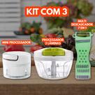 Kit Processador + Ralador Fatiador 7 em 1 + Mini Processador