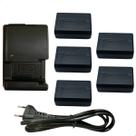 Kit Profissional 5 Baterias NP FW50 com Carregador Para Câmeras Sony Alpha A6000 A6500 A6400 A7 A7II A7R A7SII