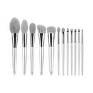 Kit Profissional De 12 Pincéis De Maquiagem Com Cerdas Naturais De Cabra Para Base, Pó, Contorno,