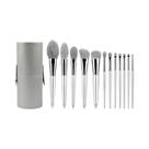 Kit Profissional De 12 Pincéis De Maquiagem Com Cerdas Naturais De Pelo De Cabra Para Base, Pó,