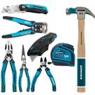 Kit profissional gross alicates, martelo, trena e estiletes