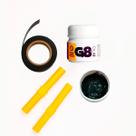 Kit Profissional Mega Hair Cola G8 Preta, Papel térmico e Nanopele