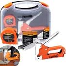 Kit Profissional Sparta Grampeador Tapeceiro + Trena 2m + Grampos Tipo 53 na Maleta de Resina