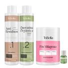 Kit Profissional ToBella Escova Progressiva Queratina Organica + Mascara Pós Milagroso 2x1l + 1kg