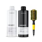 KIT PROGRESSIVA BAMBARRÔ 1L + ESCOVA THERMAL CERAMIC YELLOW 65mm