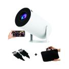 Kit Projetor Portatil Ultra HD 110 220v Hy300 4k Professor Escola Cinema Bolsa Hdmi Projecao Datashow
