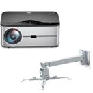 Kit projetor + suporte get 7000 lumens full hd hdmi usb