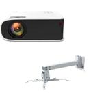 Kit projetor + suporte goldentec 5000 lumens full hd branco