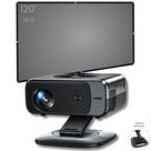 Kit Projetor XIWBSY M05 800 ANSI Lumens Android 12 Bluetooth 5.3 Wifi 5 + Tela Reflexiva 100 Pol 16:9 Cinza Com Furos