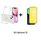 Kit Proteção Com Capa Capinha Anti Impacto + Película Fosca 9D Para Iphone 13