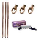 Kit Proteção Eletrificador Rural Para Raio Hastes E Conector