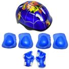 Kit Proteção Infantil 7 Peças Completo Para Esportes Radicais Azul