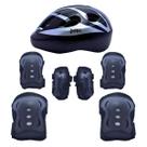 Kit Proteção Infantil Para Patins Bike Skate Completo Com 7 Peças Preto Tam M Belfix