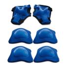 Kit Proteção Joelheira Cotoveleira e Munhequeira Azul 6647