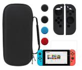 Kit Proteção Para Nintendo Switch 7 em 1 - Case Capa Película Grips Caps