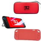 Kit Proteção Switch 2 Case Transporte Capa Silicone Película