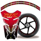 kit Protetor Adesivo Tanque E Aro Moto Haojue Dk 150 Vermelho
