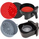 Kit Protetor Air Fryer 1 Forma e 1 Tapete Formato Redondo Silicone