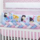 Kit Protetor Almodas Berço Nacional Menina 6 peças Kit Protetor Almodas Berço Nacional Menina 6 peças