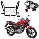 Kit Protetor Carenagem Par Farol Milha U5 CG 160 Titan 2016 2017 2018 2019 2020 2021