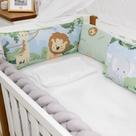 Kit Protetor de Berço 9 Peças Baby Amor Trança Estampas variadas menino e menina
