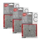 Kit Protetor de Cadeira Móveis Feltro Quadrado Adesivo Clink 24 Peças