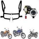 Kit Protetor de Carenagem + Par Farol de Milha U7 Mini Angel Eye Titan/Fan/Start 160 2025