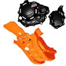 Kit protetor de motor c/link+tampas lat motor ktm 450 / husqvarna 450 = cross(16/22) / end.(17-23) / gasgas 450 (20-23)