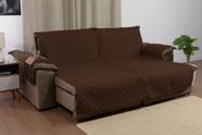Kit Protetor de Sofá-cama 2 Lugares Com Bolso Lateral e Porta Copos de Madeira 1,80 Metros