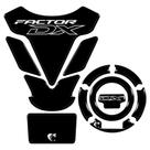 Kit Protetor de Tanque + Bocal Resinado Yamaha Factor DX 2025/2026 Preto