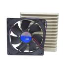 Kit Protetor Filtro Tela ABS 15cm Anti-Impurezas + Mini Ventilador Cooler 12025S-24 3 Fios 24V