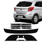 Kit Protetor Ka Hatch 17/18 Adesivo Placa + Soleira Da Porta