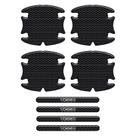 Kit Protetor Maçaneta Tiggo 2 3x Carbono Preto Resinado