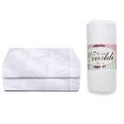 Kit Protetor para berço 1 Capa Colchão Protetora e 1 Lençol Branco com Elastico