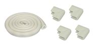 Kit Protetor Quina U Mesa 1 Rolo 2 Mt+1 Kit Cantoneira C/4un - Branco Gelo