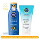 Kit Protetor Solar Corporal FPS 30 Protect & Hidrata 200ml + Gel Reparador Pós Sol 175ml Nivea Sun Kit Protetor Solar Corporal FPS 30 Protect & Hidrata 200ml + Gel Reparador Pós Sol 175ml Nivea Sun