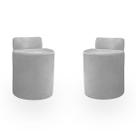 Kit Puff Banqueta Alto Confortável Reforçado Minimalista Roma Suede