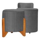 Kit Puff Decorativo Athenas mais Puff Jade Linho Cores - DS Estofados Kit Puff Decorativo Athenas mais Puff Jade Linho Cores - DS Estofados