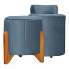 Kit Puff Decorativo Athenas mais Puff Jade Linho Cores - DS Estofados Kit Puff Decorativo Athenas mais Puff Jade Linho Cores - DS Estofados