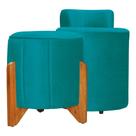 Kit Puff Decorativo Athenas mais Puff Jade Suede Cores - DS Estofados