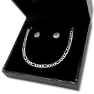 Kit Pulseira 3x1 Masculina e Brinco Pedra Zircônia Prata 925 Kit Pulseira 3x1 Masculina e Brinco Pedra Zircônia Prata 925