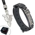 Kit Pulseira de Couro Masculina Route 66 + Colar Ponta de Flecha Ajustável