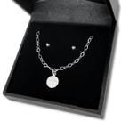Kit Pulseira e Brinco Prata 925 Medalha São Bento Bolinha