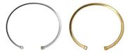 Kit Pulseira Feminina Aro Liso Banho Ouro E Prata Ajustável