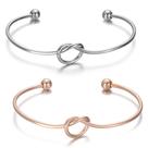 Kit Pulseira Feminina Bracelete Coração Dourado Rosé E Prata