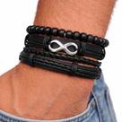 Kit Pulseiras Masculinas Couro Bracelete Alfa Premium Kit Pulseiras Masculinas Couro Bracelete Alfa Premium