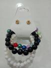 Kit pulseiras miçangas infantil de bolinhas