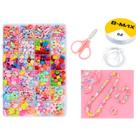 Kit Pulseiras Miçangas Infantil Fio Nylon e Tesoura 450 unid