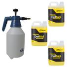 Kit Pulverizador Manual 1,5L + 3 Detergentes Det Mol 5 Litros Limpeza Automotiva Borrachas Londrina